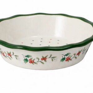 Pfaltzgraff Winterberry Mini Pie Plate Christmas Holiday 6” x 1 1/4” Brand New